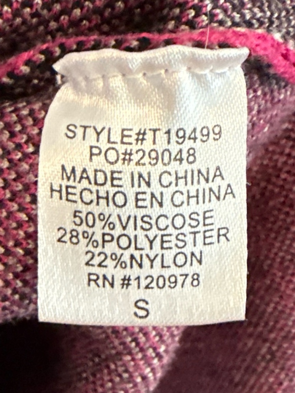 entro Hot Pink Leopard-Print Mock Neck Sweater - Picture 4 of 4